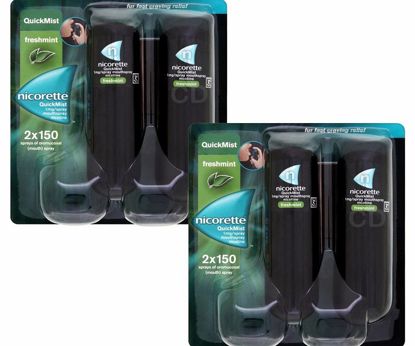 Nicorette Quickmist Mouth Spray Duo Twin Pack