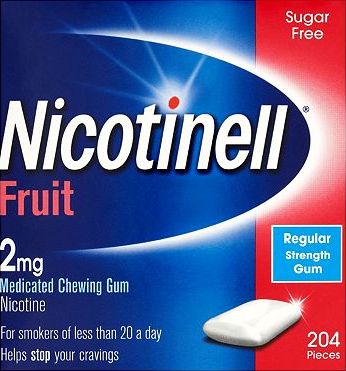 Nicotinell, 2041[^]10086625 Fruit 2mg Chewing Gum - 204 Pieces