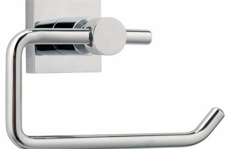 nie wieder bohren  Hu235 10 x 8 x 15.5cm Hukk Toilet Roll Holder with ``Never Drill Again`` Fastening Technology - Chrome Plated