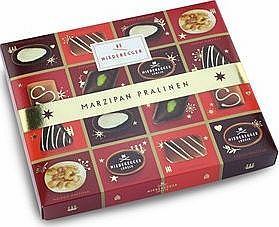 Christmas marzipan praline selection gift box