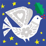 Nigel`s Eco Store 10 pack of Recycled Christmas cards - Dove