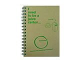 Nigel`s Eco Store A5 Recycled Notepads - it used to be a juice