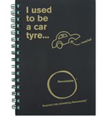 Nigel`s Eco Store A6 Recycled Notepad - it used to be a car tyre!