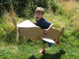 Cardboard Play Aeroplane - stimulates flights of