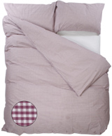 Nigel`s Eco Store Mauve Vichy Organic Duvet Cover - for a really