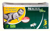 Nigel`s Eco Store Pack of 44 Moltex Eco-Friendly Baby Nappies Midi