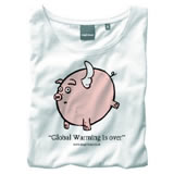 Nigel`s Eco Store Pigs White Eco T-Shirt - light soft and silky