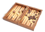 Nigel`s Eco Store Recycled Wood Backgammon Set - throw a double