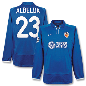 00-01 Valencia 3rd C/L L/S Shirt + Abelda No. 23 - Players