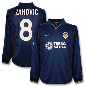00-01 valencia Away C/L L/S Shirt + Zahovic No.