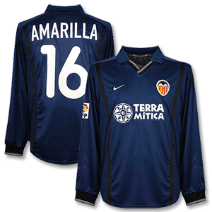 Nike 00-01 Valencia Away L/S Shirt   Amarilla No. 16