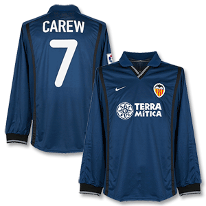 Nike 00-01 Valencia Away L/S Shirt   Carew No. 7 -