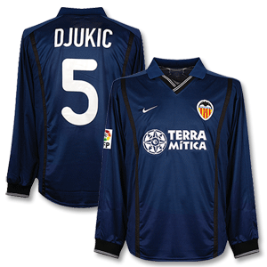 Nike 00-01 Valencia Away L/S Shirt   Djukic No.5  