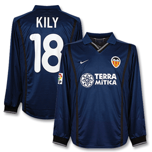Nike 00-01 Valencia Away L/S Shirt   Kily No. 18  