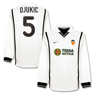 Nike 00-01 Valencia Home L/S Shirt   Djukic No. 5 -