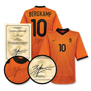 Nike 00-02 Holland Bergkamp Signed Shirt