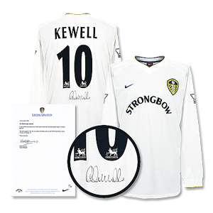 Nike 00-02 Leeds Kewell Signed Shirt
