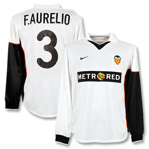01-02 Valencia Home L/S Shirt + F. Aurelio No. 3