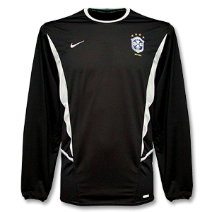 Nike 02-03 Brasil Home 4 star GK Shirt - black