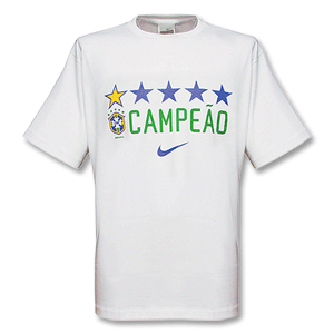 Nike 02-03 Brasil Penta Campeao Tee-White