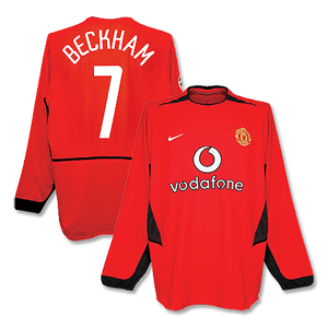 Nike 02-03 Man Utd H L/S Inc No.7 Beckham (C/L Style N