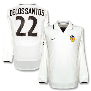 02-03 Valencia Home C/L L/S Players Shirt + De Los Santos No. 22