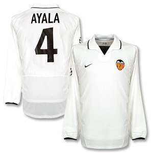 02-03 Valencia Home C/L L/S Players Shirt +