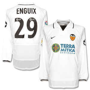 02-03 Valencia Home L/S Players Shirt + Enguix 29