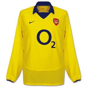 03-04 Arsenal Away L/S shirt - Code 7 Cool Motion Single Layer