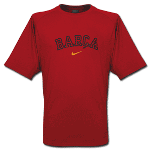 Nike 03-04 Barcelona Graphic Tee - red