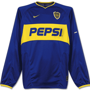 03-04 Boca Juniors Home L/S shirt