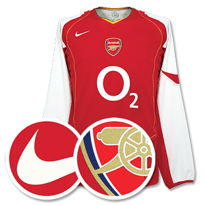 Nike 04-05 Arsenal Home L/S Shirt-Code 7 Single Layer