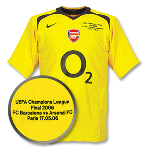 05-06 Arsenal Away Shirt + C/L Final Embroidery