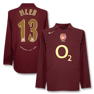 05-06 Arsenal Home L/S shirt + No.13 Hleb (P/L Style)