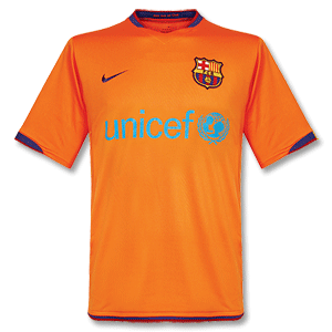 06-07 Barcelona Away Shirt   Sponsor