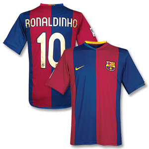 06-07 Barcelona Home Shirt   No.10 Ronaldinho