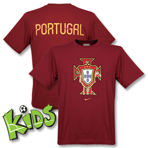 Nike 06-07 Portugal Federation T-Shirt Boys - Red