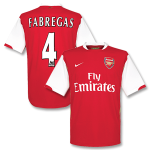 06-08 Arsenal Home Shirt + Fabragas 4 (07-08 P/L Style)