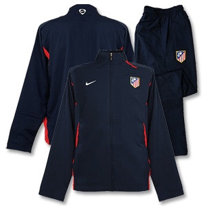 Nike 07-08 Atletico Madrid Woven Warm Up Suit - Navy