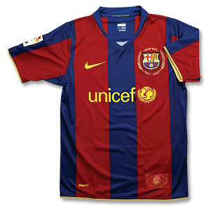 Nike 07-08 Barcelona Home Shirt - Boys