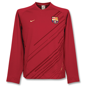 Nike 07-08 Barcelona L/S Travel Top - Red
