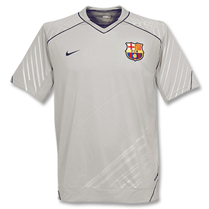 Nike 07-08 Barcelona S/S Pre Match Top - Silver