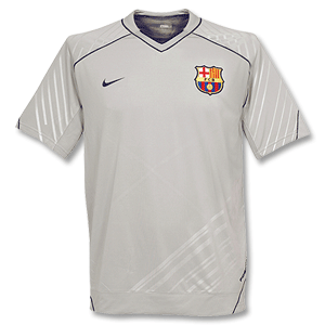 07-08 Barcelona S/S Pre Match Top - Silver
