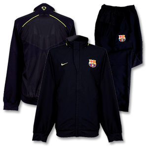 Nike 07-08 Barcelona Woven Warm Up Suit - Navy