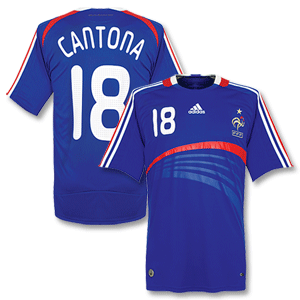 07-08 France Home Shirt   Cantona No. 18