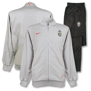 07-08 Juventus Polywarp Warm Up Suit - Silver