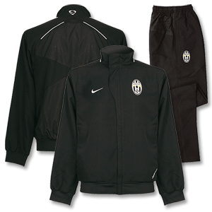 07-08 Juventus Woven Warm Up Suit - Black