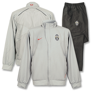 07-08 Juventus Woven Warm Up Suit - Silver