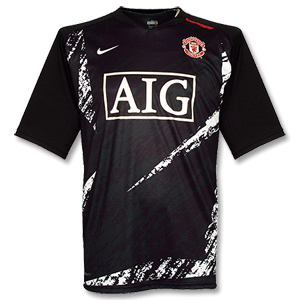 Nike 07-08 Man Utd Pre Match Top S/S - Black
