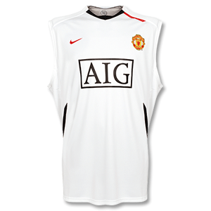 Nike 07-08 Man Utd Sleeveless Training Top - White